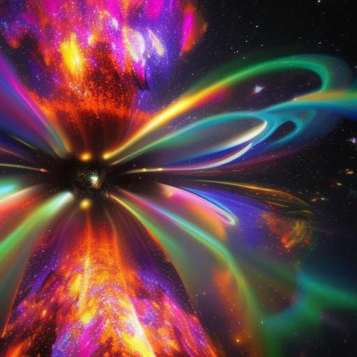 Big Bang Universe in a Bottle: Psychedelic Digital Art