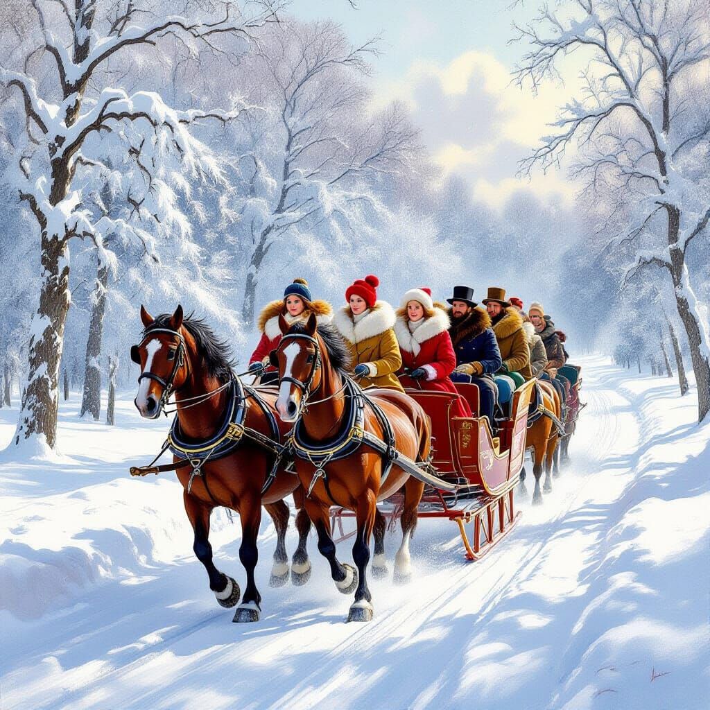 Winter sleigh ride
