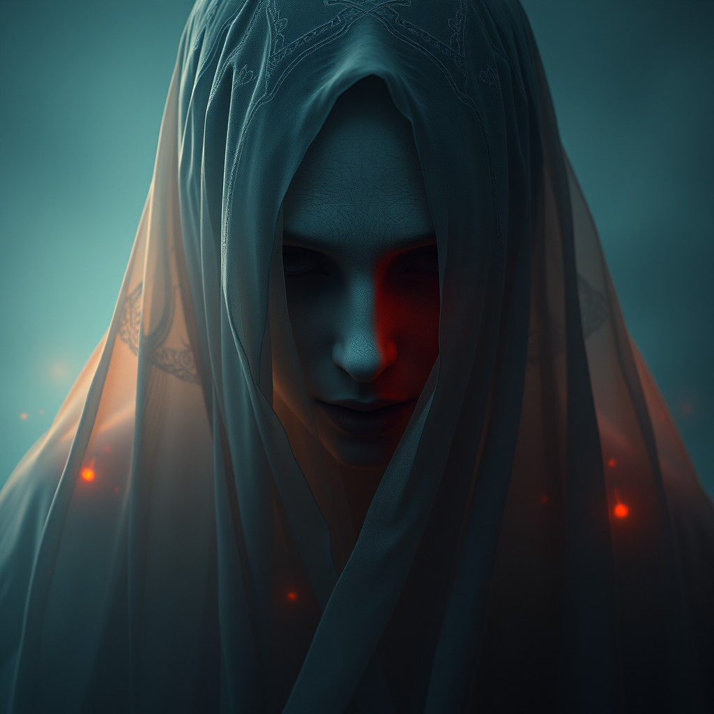 Ethereal Ghostly Figure in Detailed Matte Painting