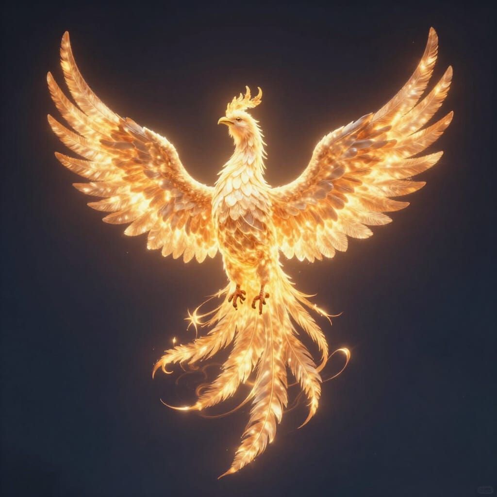Peaceful Phoenix Rises as Soft Light