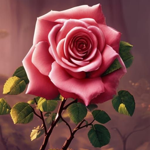 Detailed Rose Garden at Dawn: Hyperdetailed Concept Art