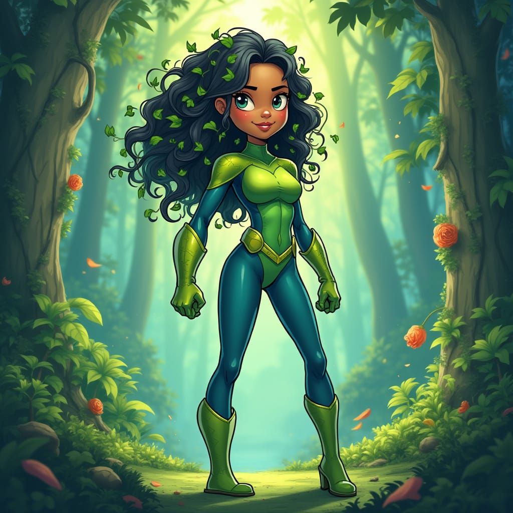 Cartoon Hero Taxet in Fantastical Forest