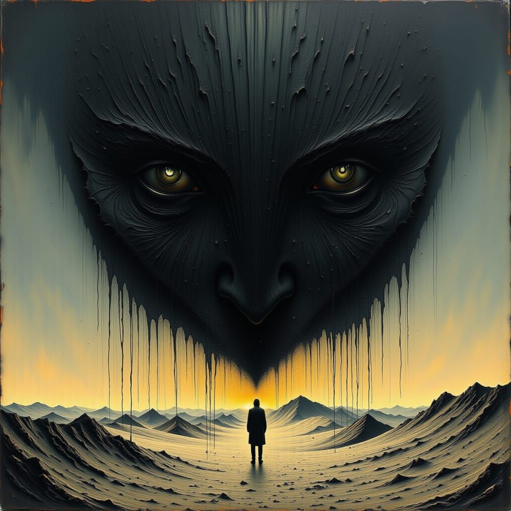 Man Parts Black Sand Curtain Hiding Destination