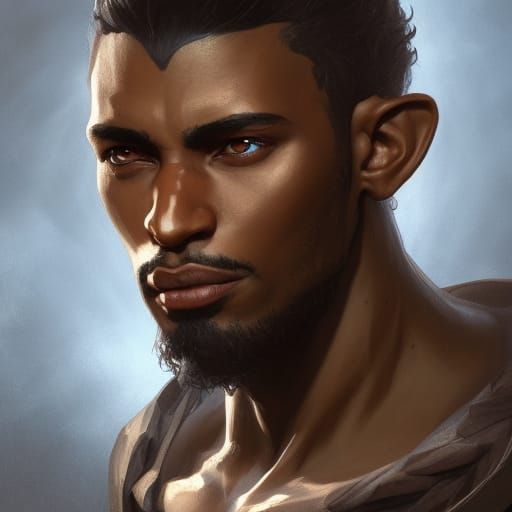 Fantasy Portrait: Arabic Male Character in RPG Style