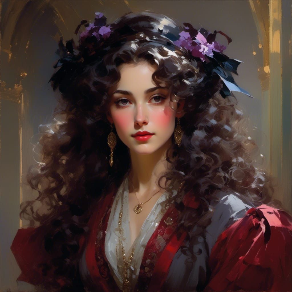 Victorian Queen Camilla in Dreamy Vignette