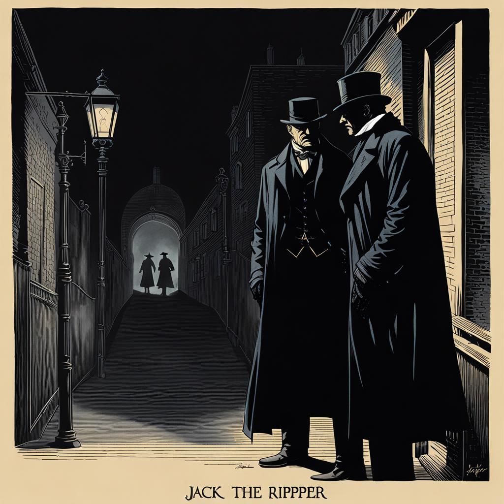 Jack the Ripper in Shadow: Hyperdetailed Masterpiece