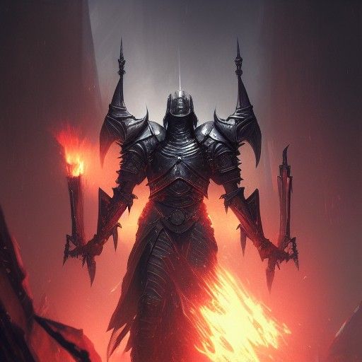 Demonic Knight in Dark Fantasy Style