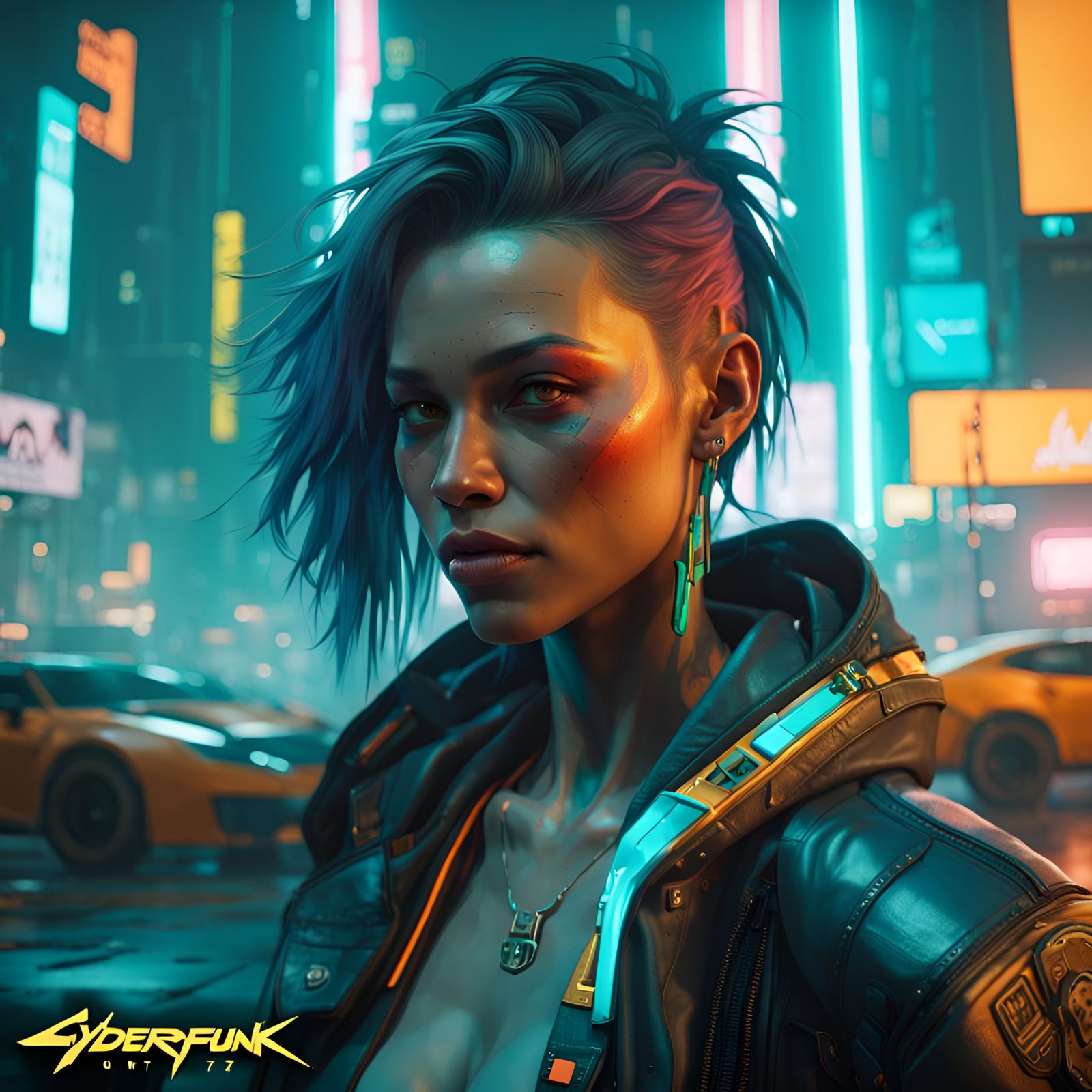 Cyberpunk Cityscape Concept Art in 8K Resolution