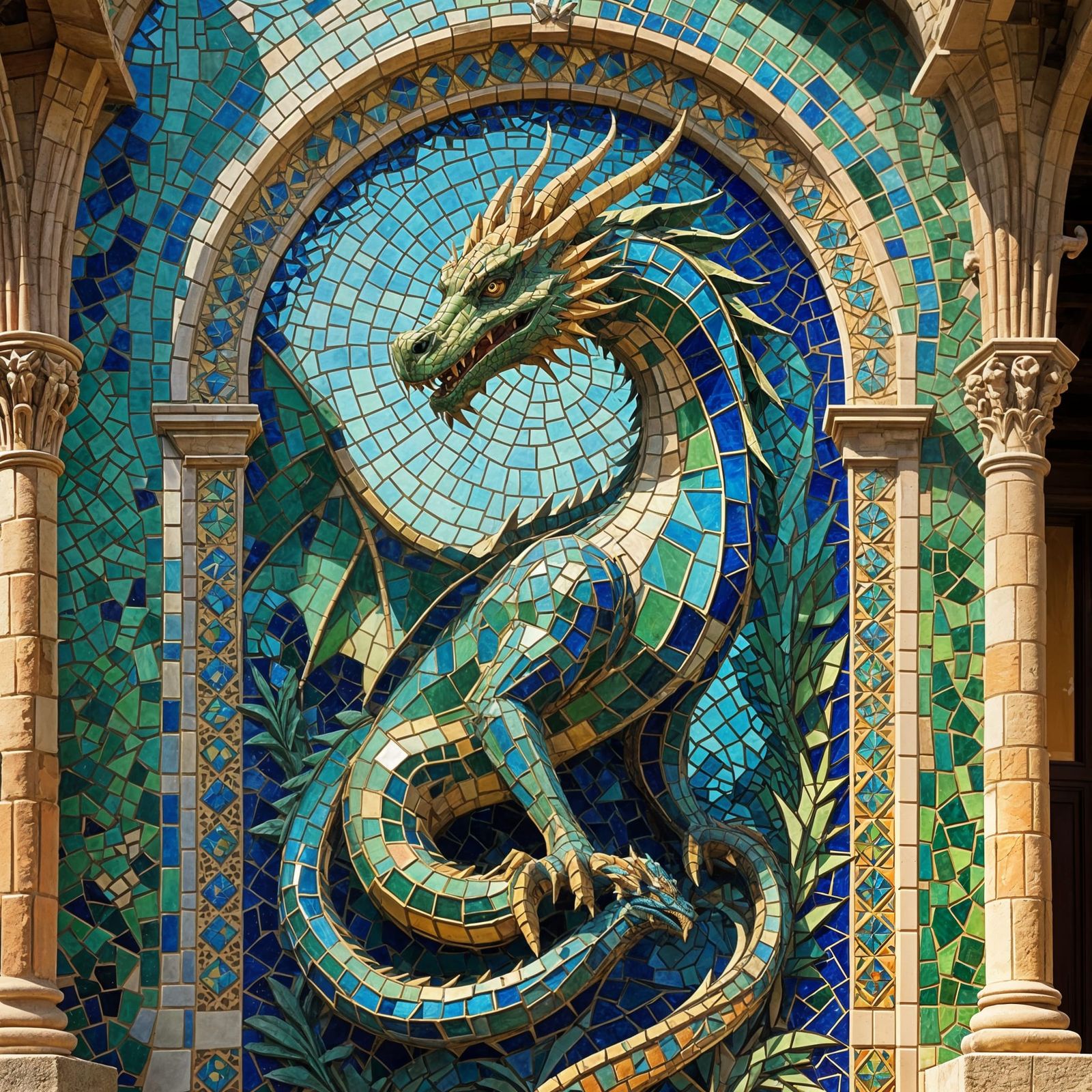 Gigantic Mosaic Dragon Reveals Ancient Treasure