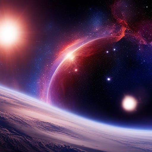 Colorful AI Generated Image of the Universe