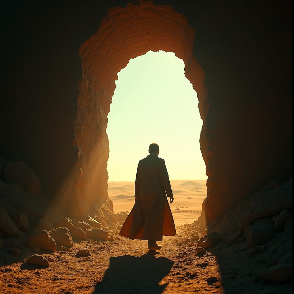 Cinematic Desert Escape: Freedom in Golden Light