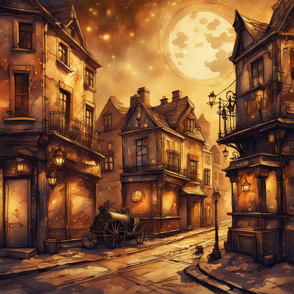 Steampunk Stars Glow Over European Streets