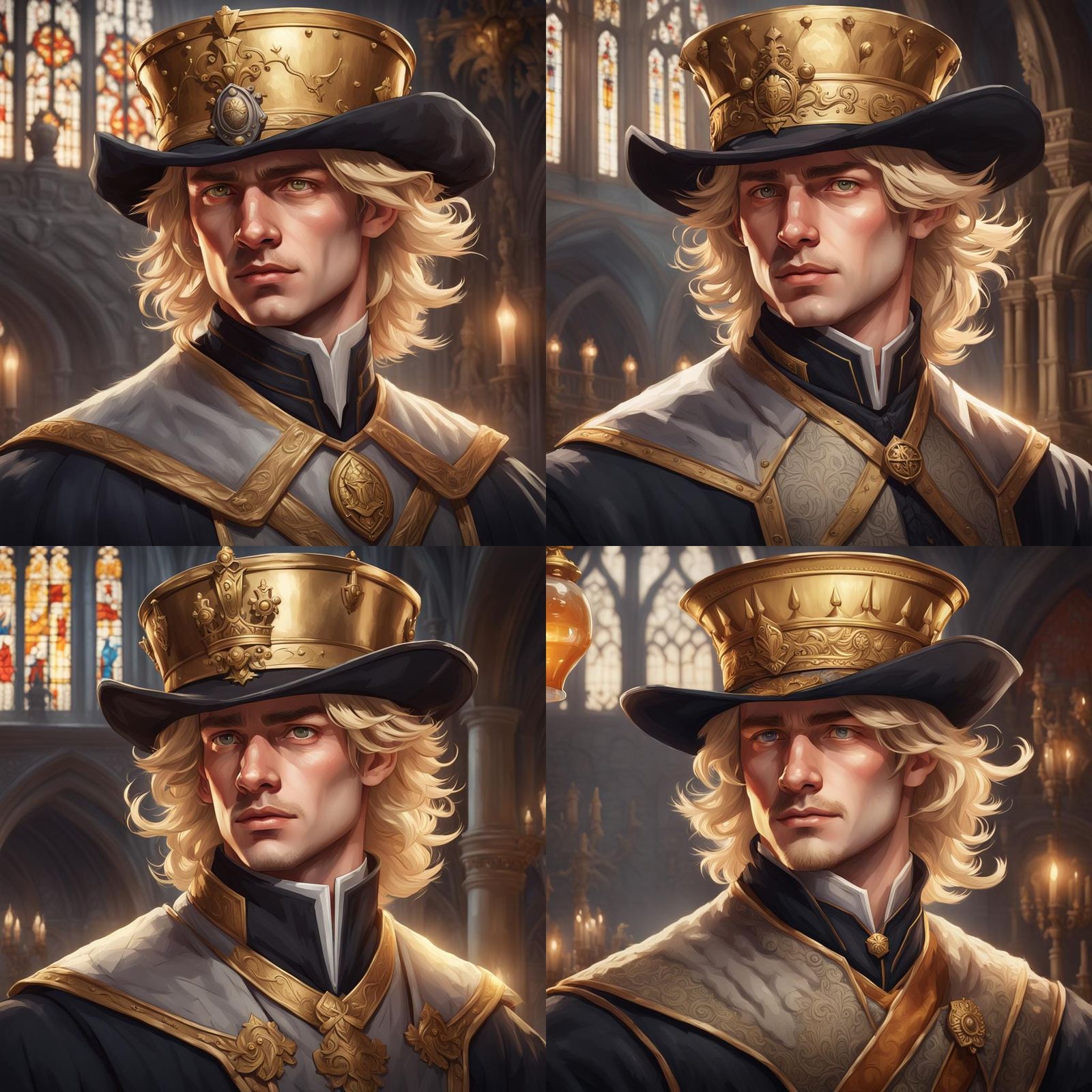 Medieval Dark Fantasy German Noble in Waiter's Attire