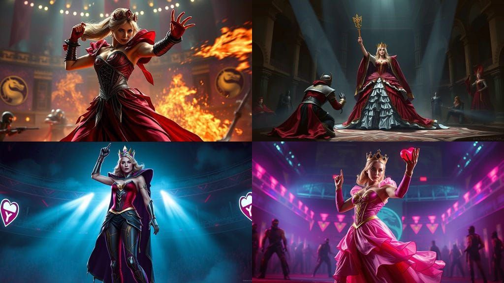 Mortal Kombat Finish Him Moment with Princess Diana Queen of...