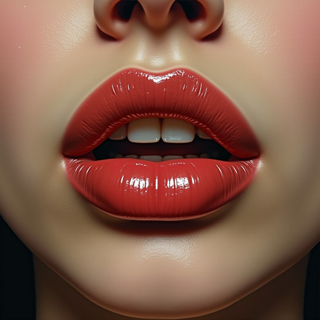 Lush Lips in Sensual Realism Style