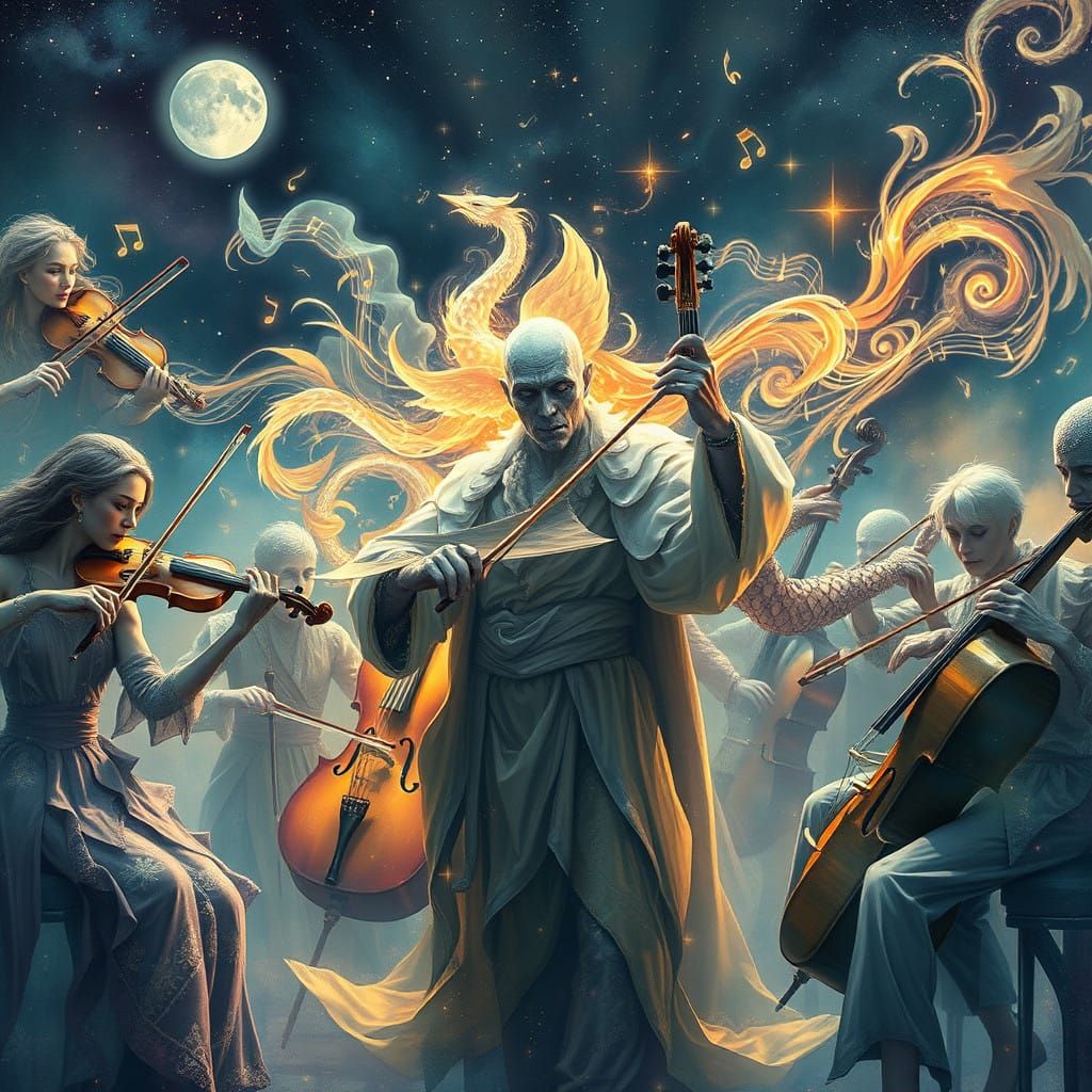 Spectral Conductor Leads Fantastical Orchestra Under Starry...