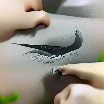 Nike Logo in Detailed Matte Painting