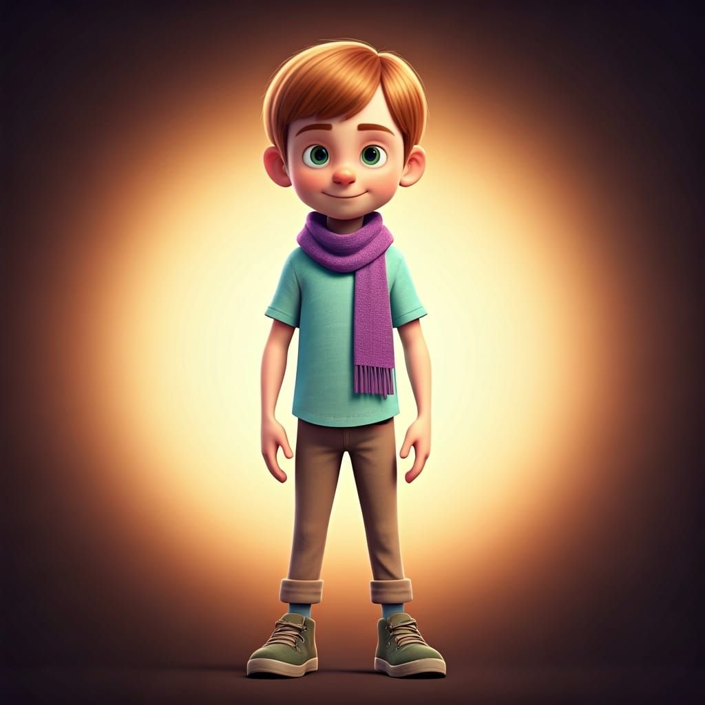 Fred and Daphne's Son: Confident and Fashionable 3D Portrait