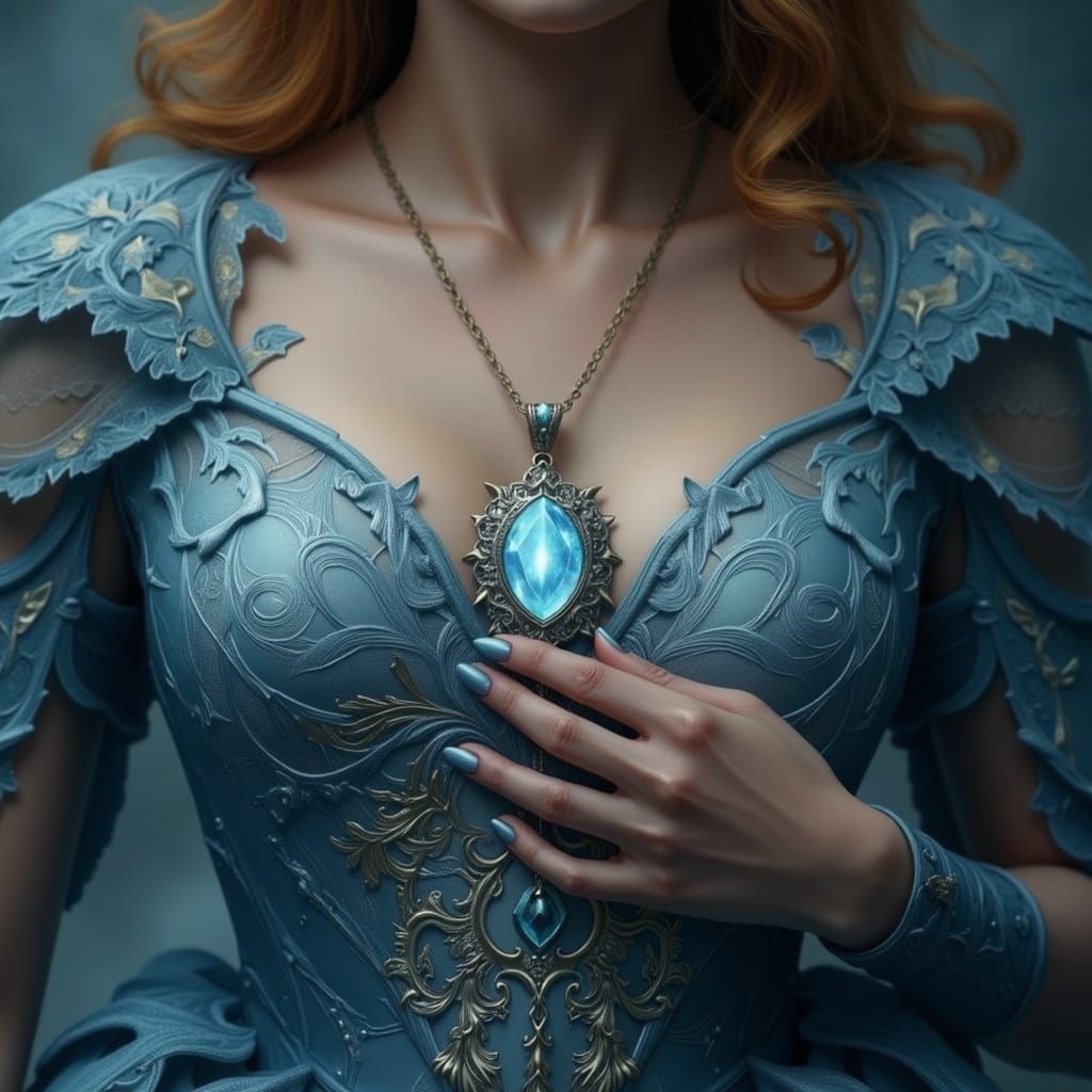 Mystical Pendant in Golden Gown