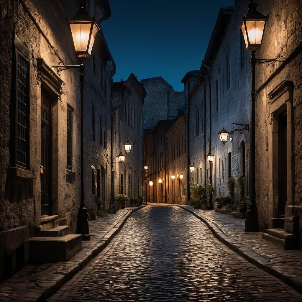 Twilight Alley: Tranquility in an Old Town