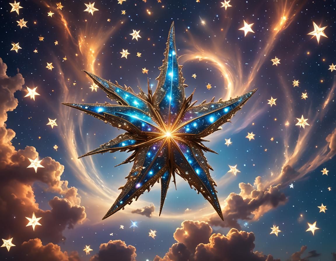 Luminous Star Creature Dancing in Planetary World