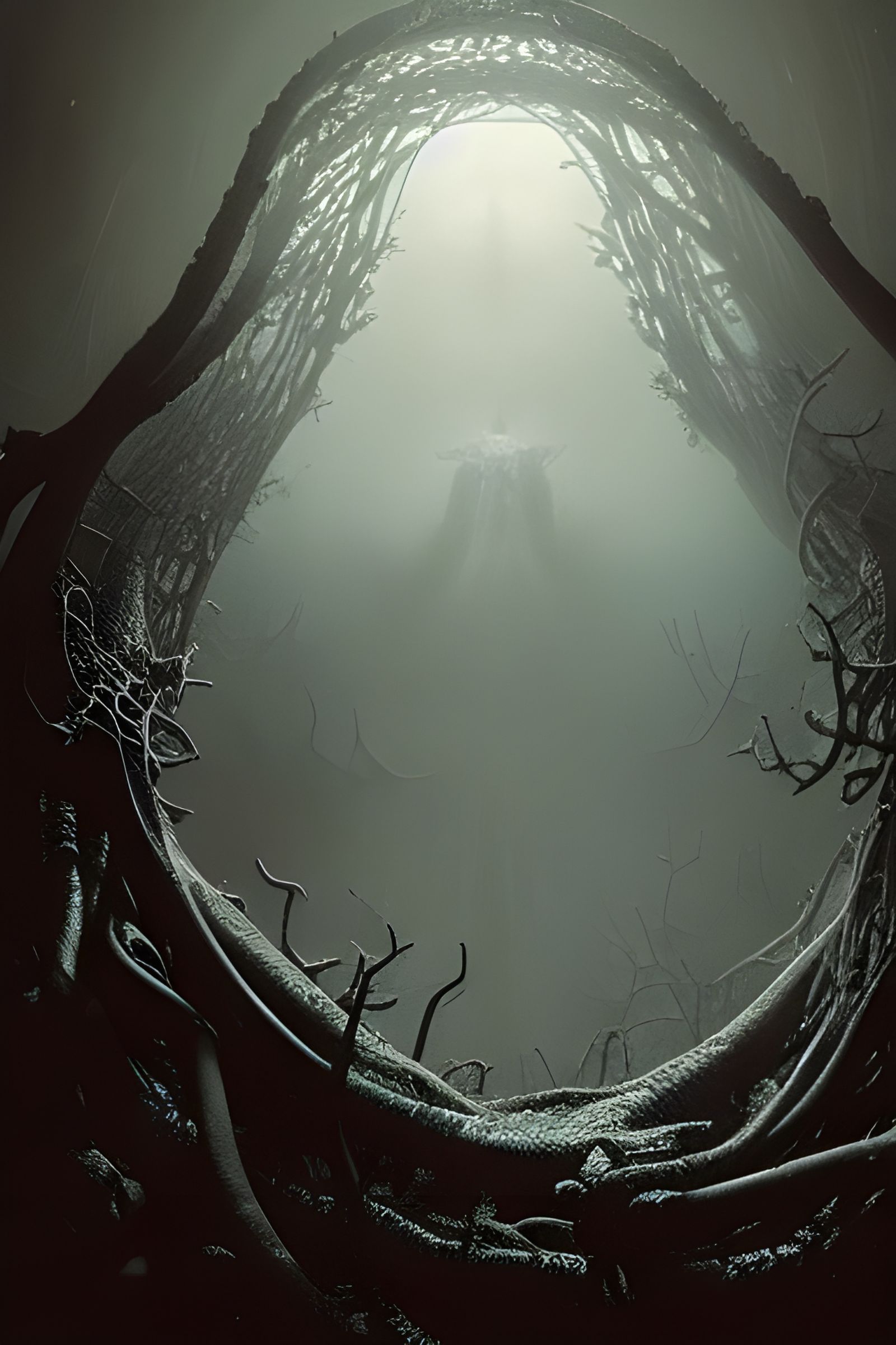 Trypophobia Horror: Eldritch Beast in Dark Style