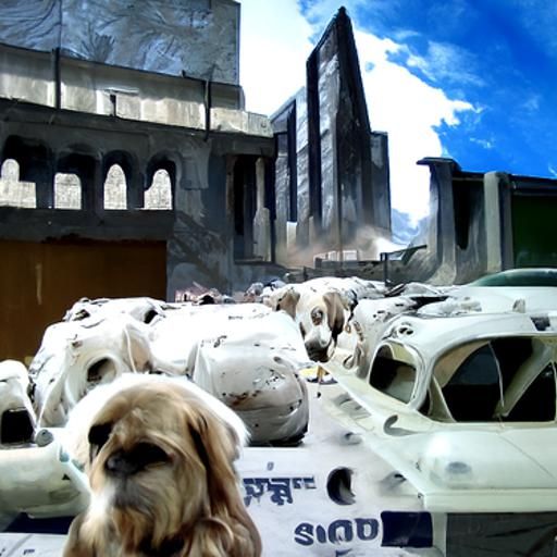 War Crime Tribunal for Dogs: Matte Painting