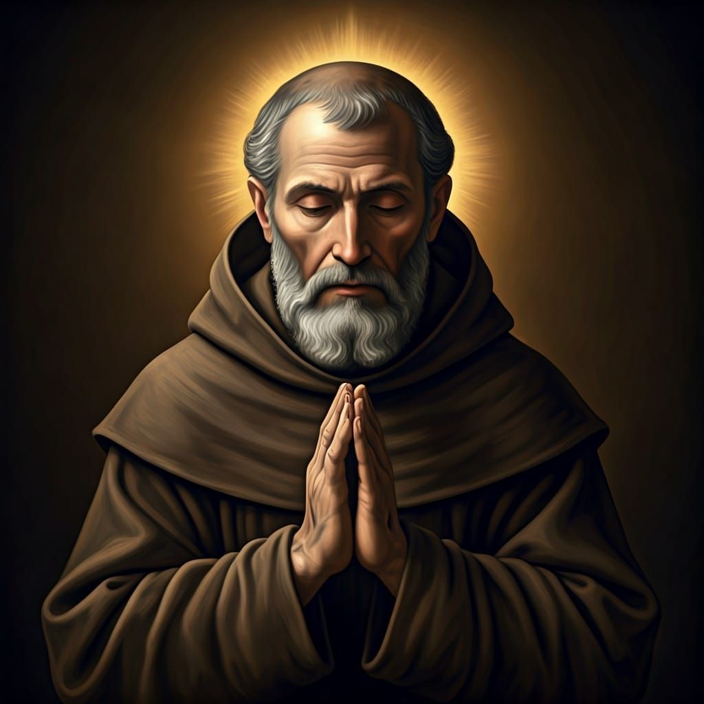 Saint Thomas Aquinas in Prayer, Baroque Style