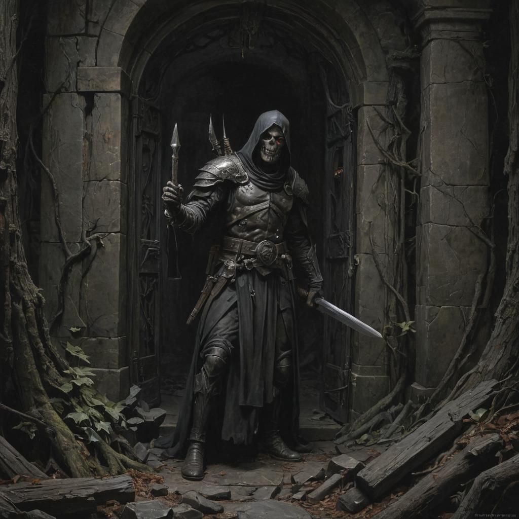 Grimdark Landscape Inspired by Dark Fantasy Art