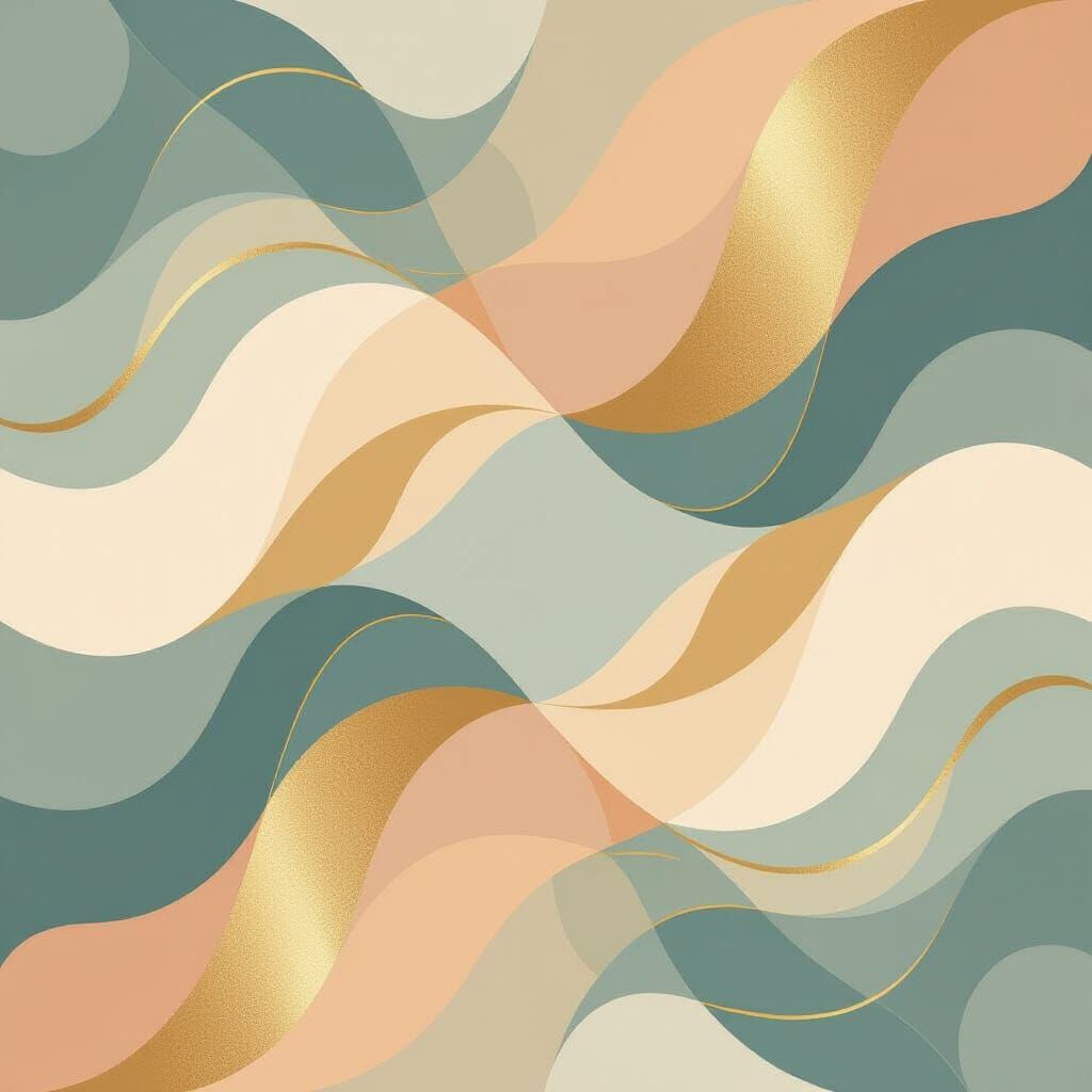 Golden Ratio Abstract Art with Pastel Gradients