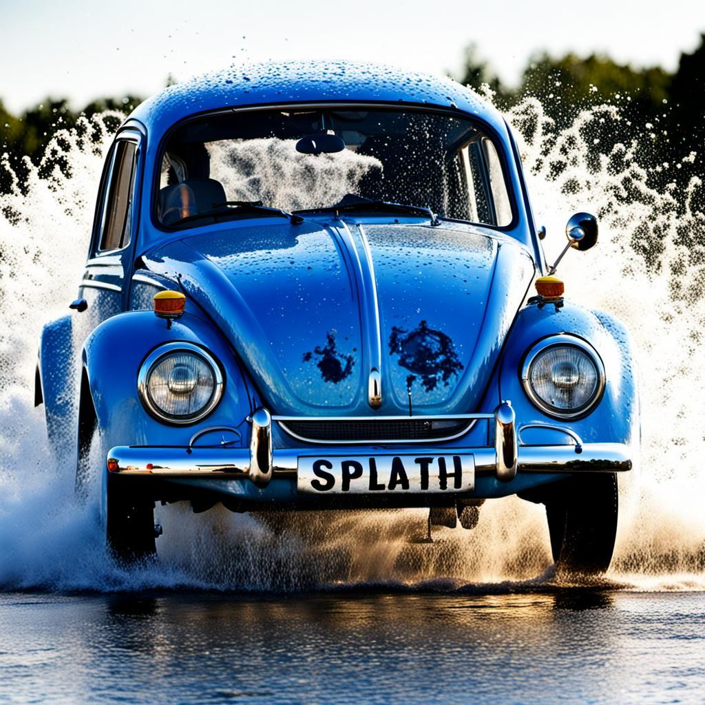 VW Beetle Creates Splash Text