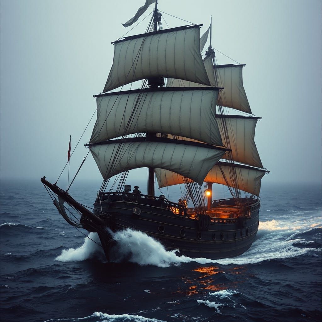 17th-Century Flying Dutchman Battles Turbulent Ocean
