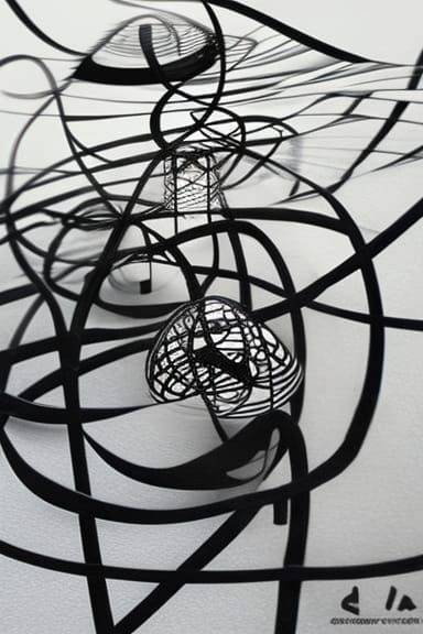 Abstract Flow of Time: Geometric Technical Drawing