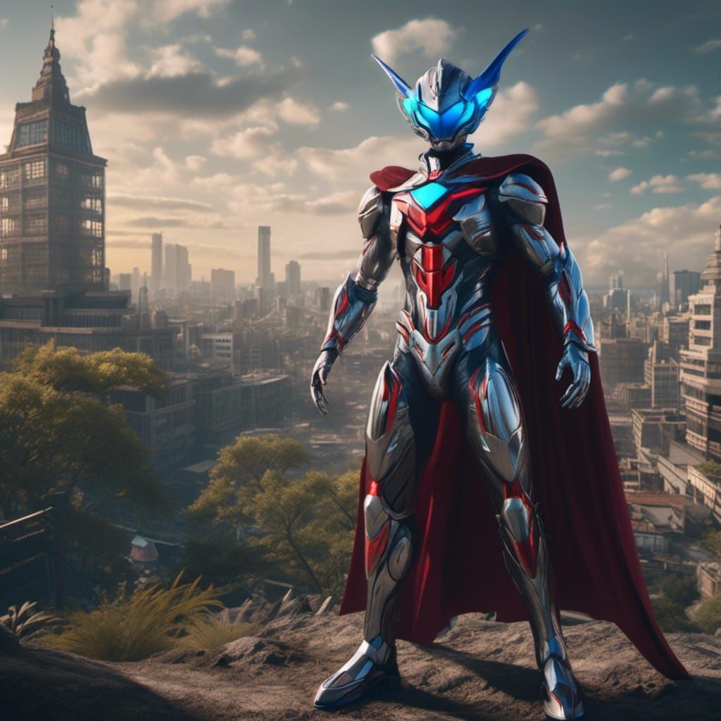 Ultraman as Detective: Detailed Matte Painting