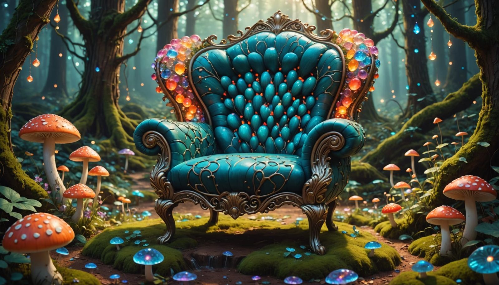 Ornate Soda Armchair in Enchanted Forest