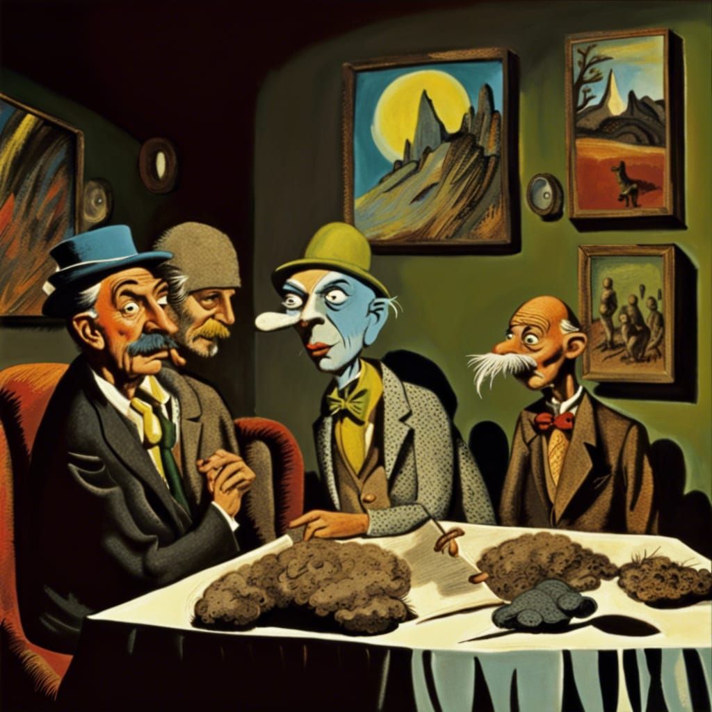 Surreal Opera Singers in Abstract Expressionism