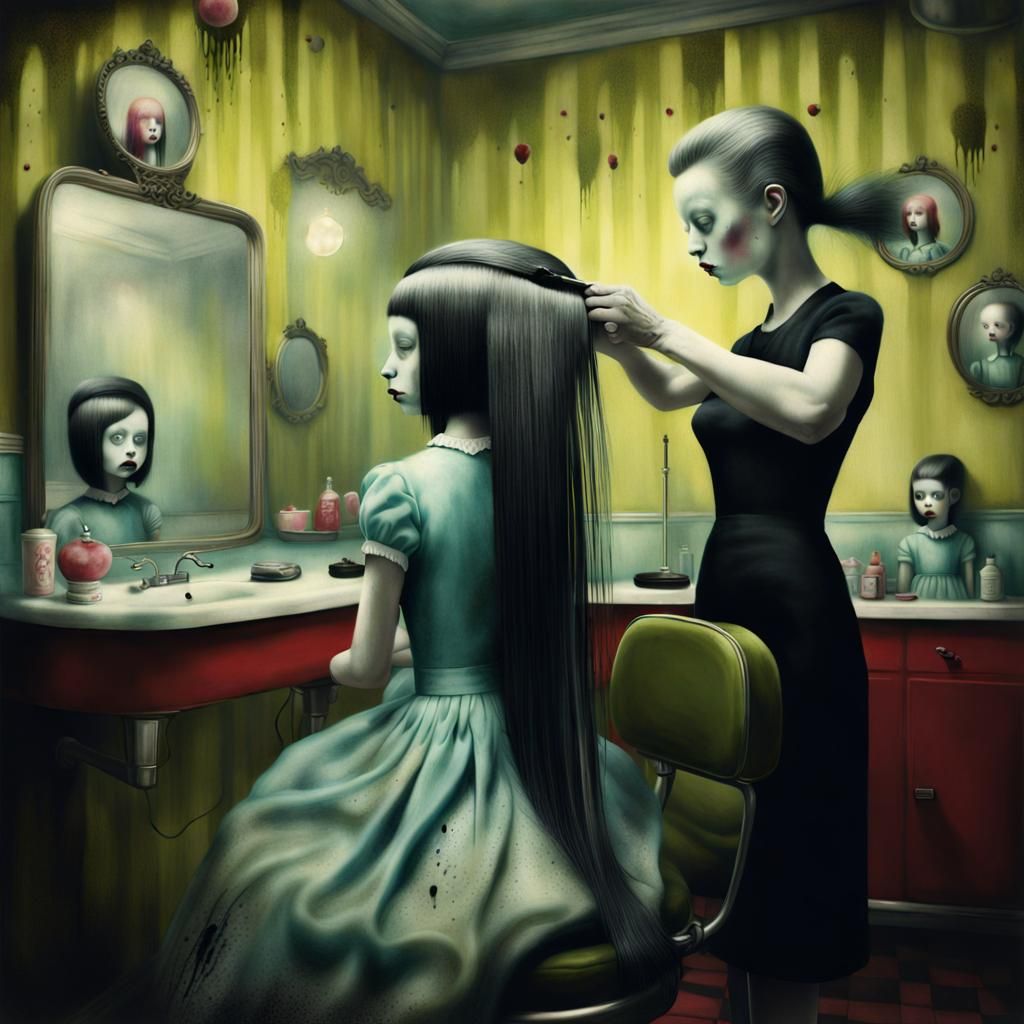 Surreal Body Horror at 50's Hair Salon