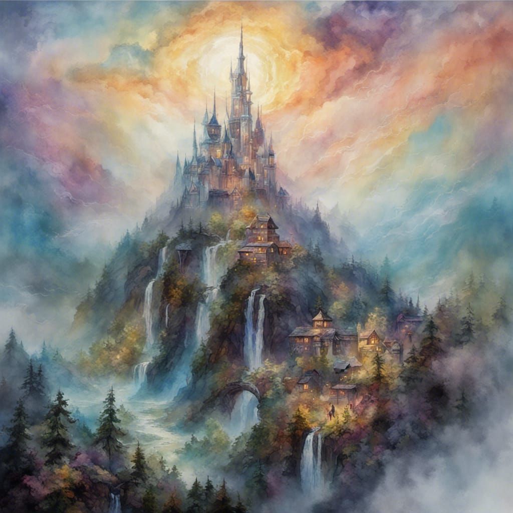 Ethereal Dominion Skyshard Hunter in Alcohol Ink