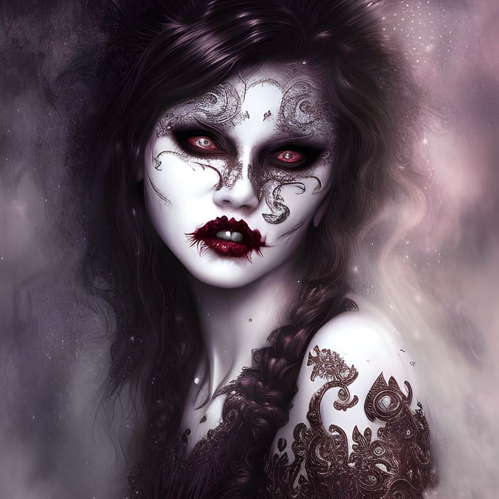 Ornate Vampire Portrait in Lovell Style