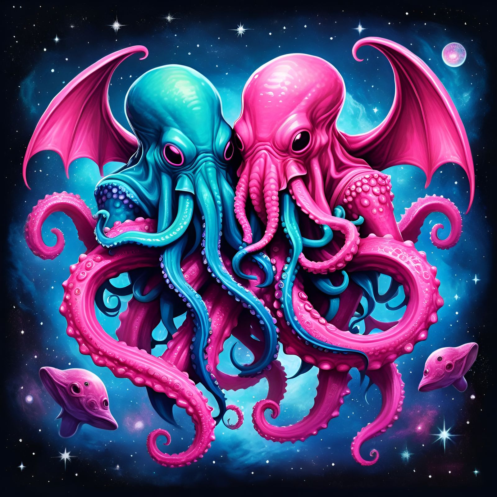 Cthulhus in Love: A Cosmic Embrace