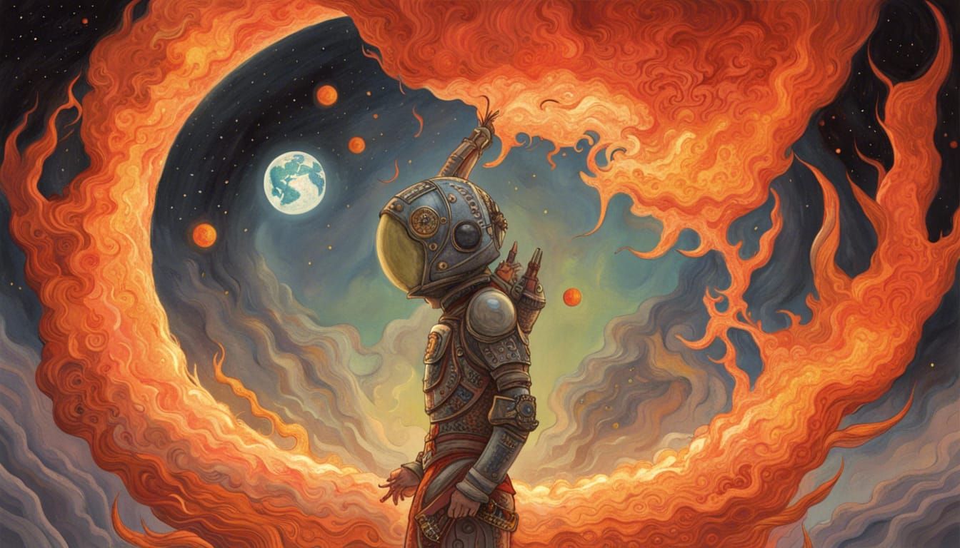Earthling on a Fiery Moon