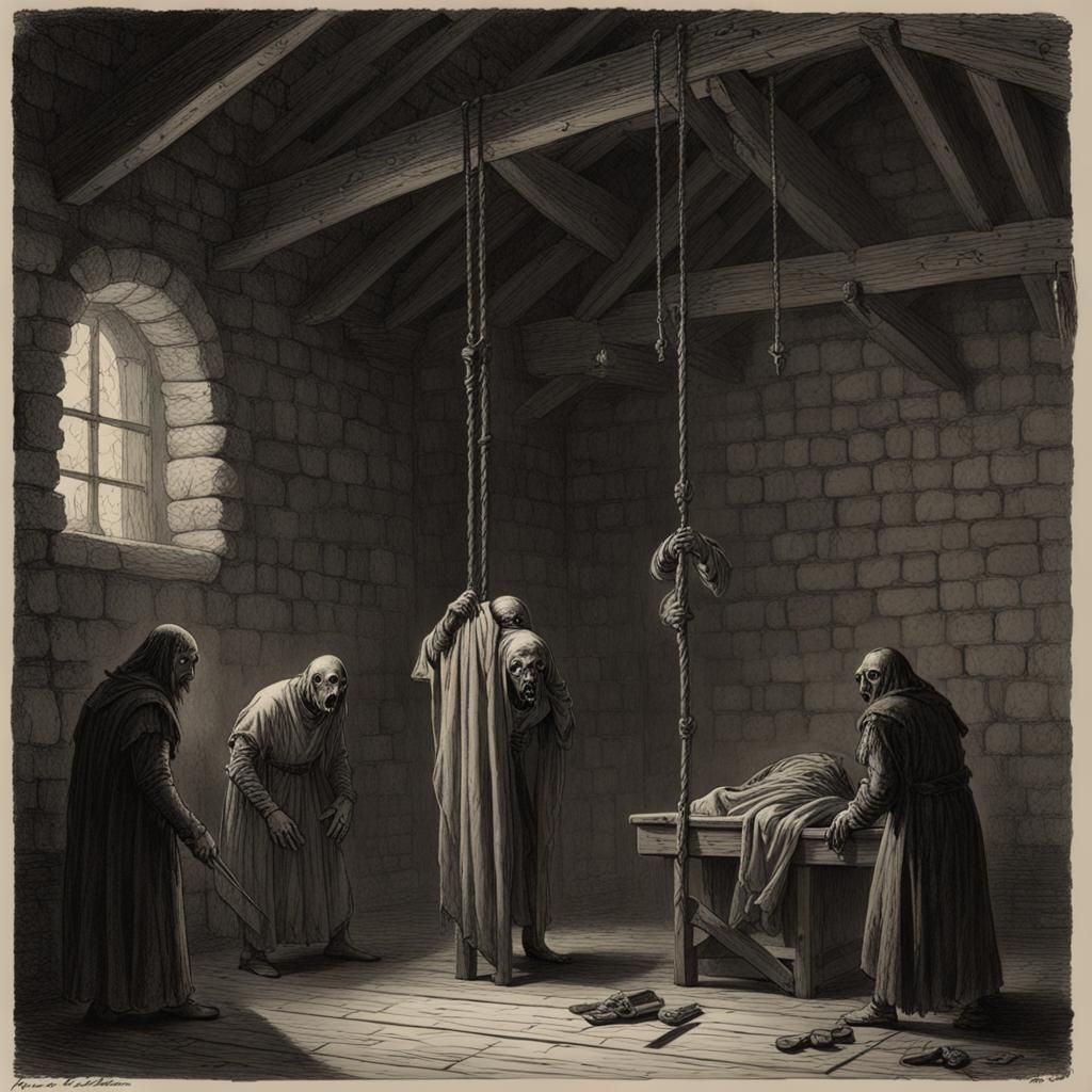 Medieval Torture Chamber in Doré Style