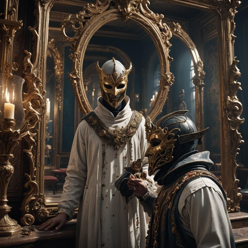 Figure Removing Mask in Detailed Matte Painting