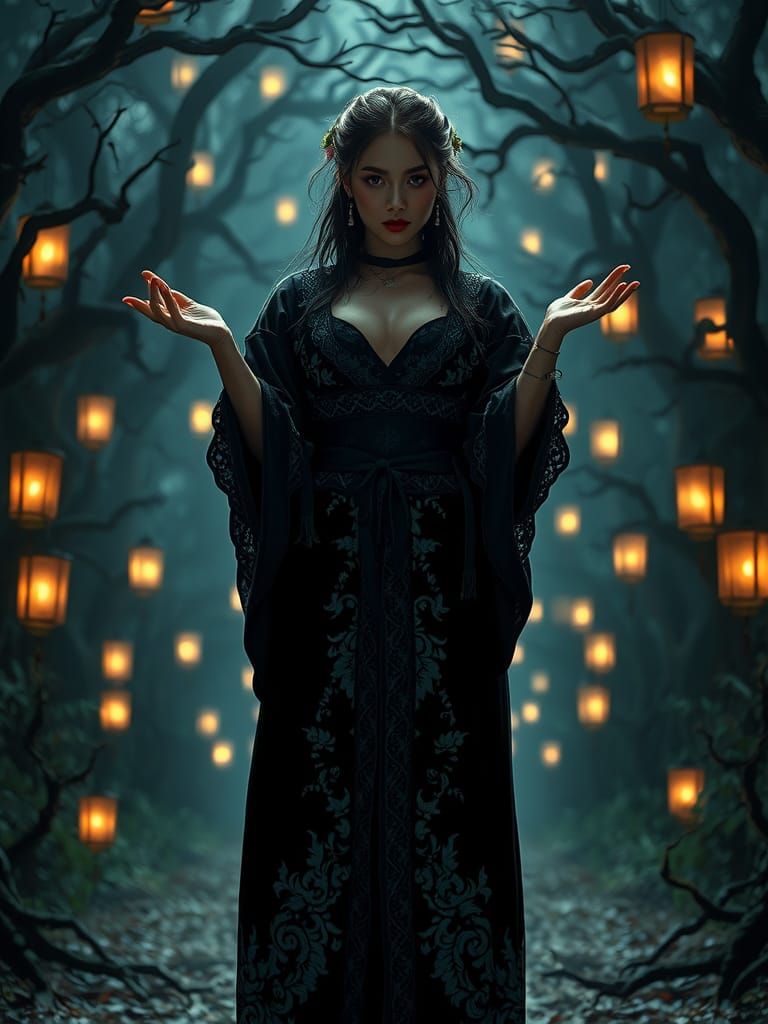 Ana de Armas dressed as a powerful witch