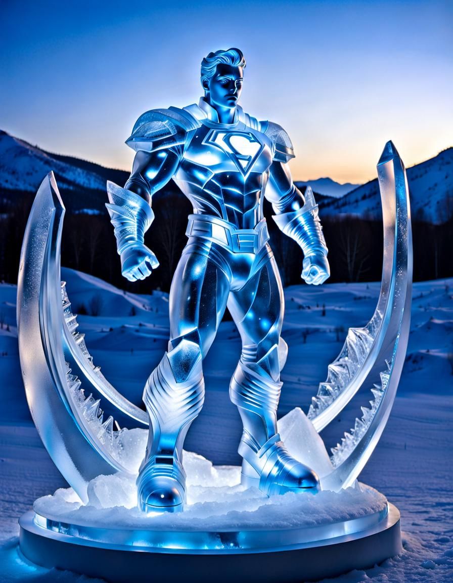 Heroic Ice Sculpture Masterpiece in a Frozen Land