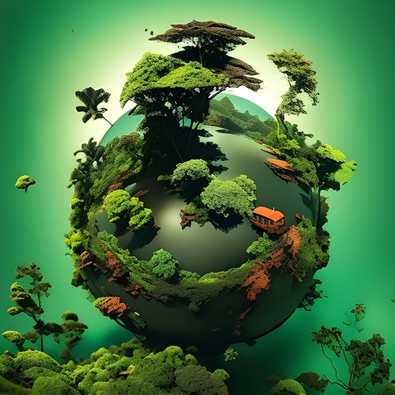 Detailed Jungle Microworld in Macro Photography