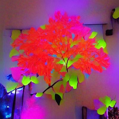 Glowing Neon Fluorescent Tree