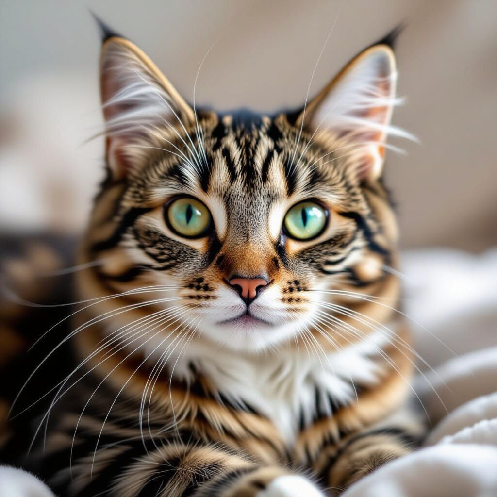 Elegant AI-Generated Portrait of a Beautiful Cat