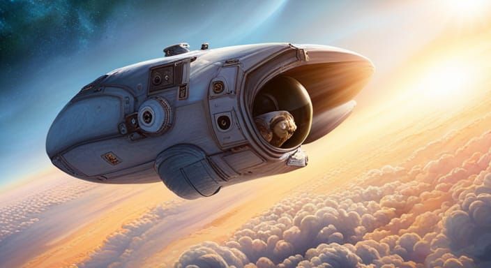 Astronaut and Space Whale in Ultra-Detailed Photorealism