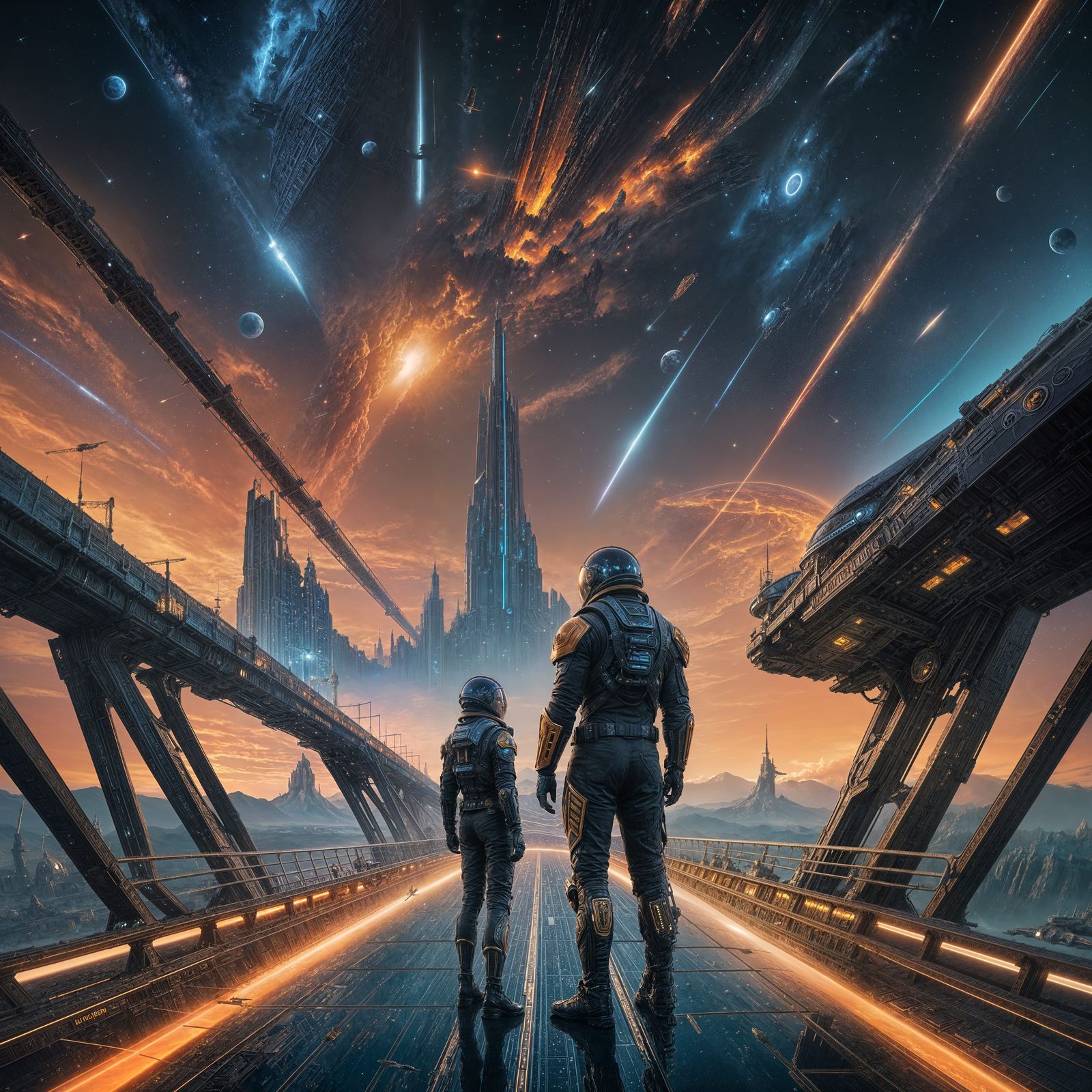 Epic Space Master Race: Digital Matte Painting